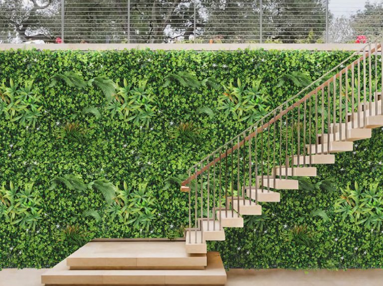 קיר ירוק בגינה