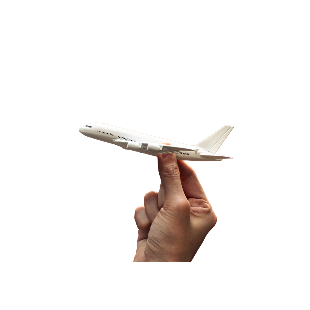 מטוס על אצבעות